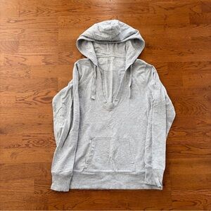 Gap Women Hoodie Shirt Top Long Sleeve S Pullover Jersey Cotton V Scoop Neck VTG